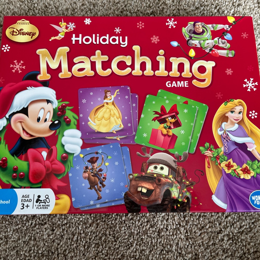 Disney holiday matching game